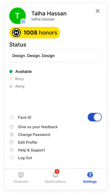 App screen
